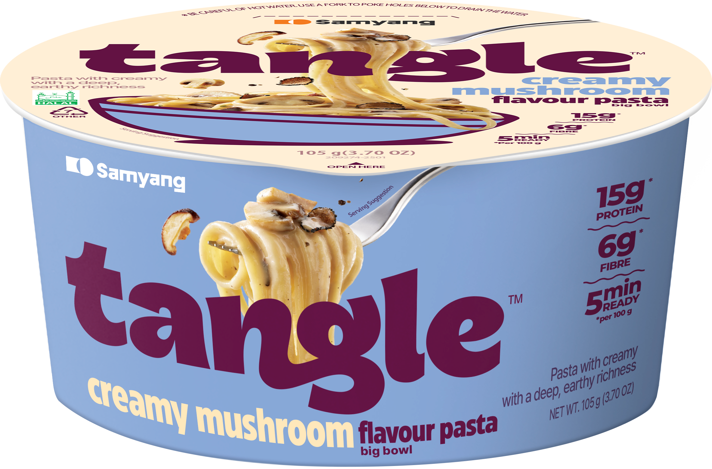 Samyang Tangle Creamy Mushroom Pasta Bowl 105g
